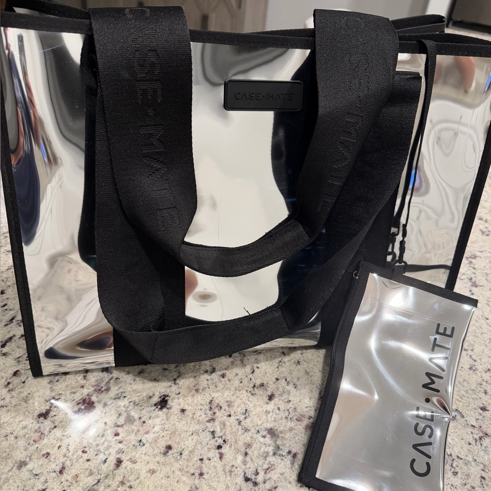 CASE-MATE Chrome Jelly Tote Bag and Touchscreen Phone Pouch